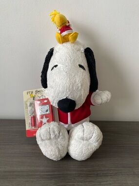 Snoopy & Woodstock Plush Set - White, Black, Red, Yellow